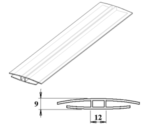 Polykarbonátový H-profil 6 mm