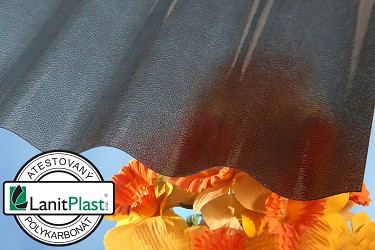 Vlnitý polykarbonát Marlon CSE STRONG síla 1,3 mm bronz 1,06x