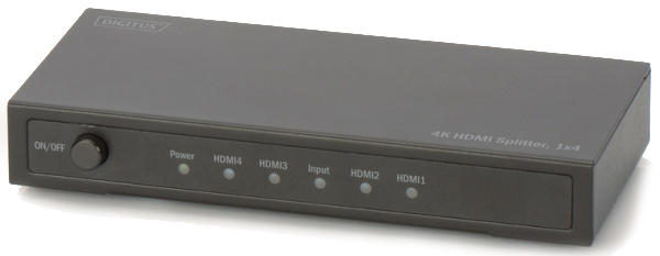 HDMI rozbočovač Digitus 1x4, podpora 4K
