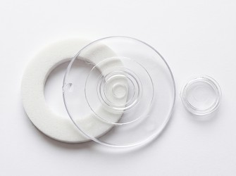 přítlačný terčík pro PC, čirý PC, Ø 53 mm (1 ks) PK913