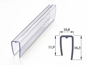 PC ukončovací U-profil 8 mm čirý 2.10m PK133-207