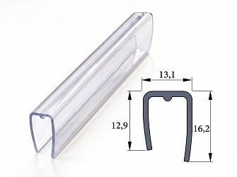 PC ukončovací U-profil 10 mm čirý 2.10m PK134-207