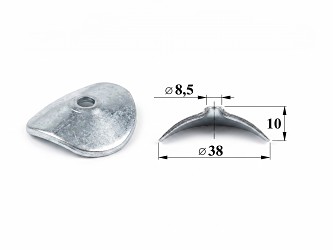 FeZn podložka 38/8,5 oblá pozink pro VL 94/35, VL 95/38,  VL 100/30, VL 130/30 PK198