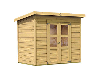 dřevěný domek KARIBU MERSEBURG 6 (73065) natur LG1748
