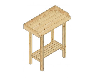 pěstební stůl do skleníku LANITPLAST HOLZ (S712) LG2439