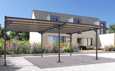 kovový přístřešek / carport TRIGANO JARDIN MISTRAL DOUBLE LG2462