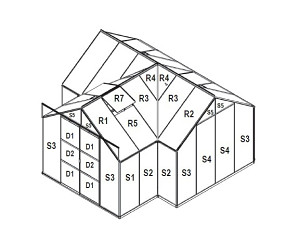 náhradní prosklení pro skleník VITAVIA SIRIUS PC 4 mm LG3048