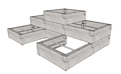 vyvýšený záhon JUWEL TIMBER ERGOLINE StepTwo (20479) LG3132