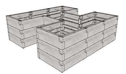 vyvýšený záhon JUWEL TIMBER ERGOLINE H (20479) LG3133