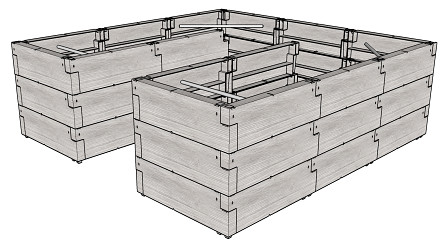 vyvýšený záhon JUWEL TIMBER ERGOLINE U DEEP (20479) LG3134