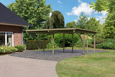 dvojitý carport KARIBU ECO 1A 62039 LG3142