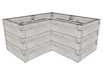 vyvýšený záhon JUWEL TIMBER ERGOLINE L (20479) LG3176