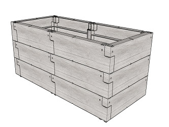 vyvýšený záhon JUWEL TIMBER 3ER-SET (20471) LG3178