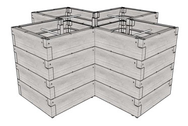 vyvýšený záhon JUWEL TIMBER ERGOLINE CROSS (20479) LG3249