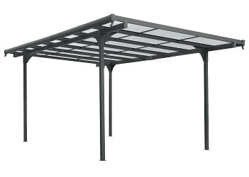 hliníková pergola LANITPLAST ALU 53 antracit + bronz PC LG4121