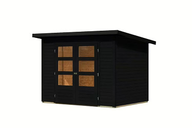 dřevěný domek KARIBU STOCKACH 3 (10254) černý LG4443