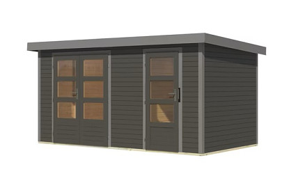 hybridní domek KARIBU MERKUR (12493) terragrau / šedý LG4450