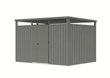 plechový domek KARIBU OSTEN 3 (12512) šedý LG4471
