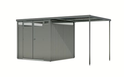 plechový domek KARIBU OSTEN 2 (12520) šedý LG4469