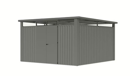 plechový domek KARIBU OSTEN 4 (12518) šedý LG4479