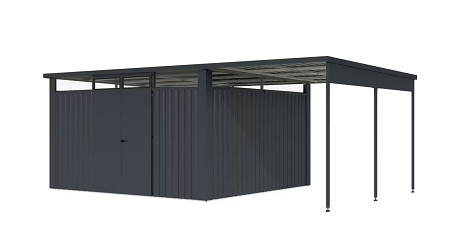 plechový domek KARIBU OSTEN 4 (12527) antracit LG4482