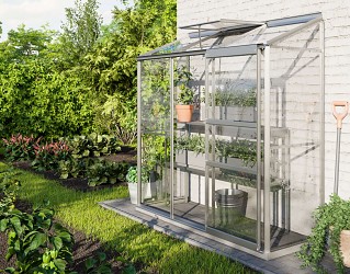 skleník VITAVIA IDA 1300 čiré sklo 3 mm stříbrný LG4636