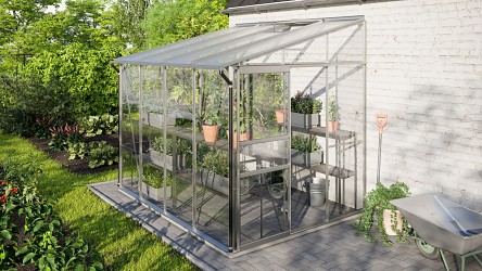 skleník VITAVIA IDA 5200 sklo 3 mm + PC 6 mm stříbrný LG4642