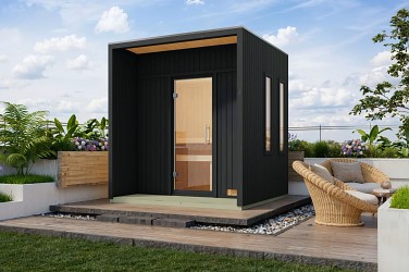 finská sauna KARIBU ARCADIA (34255) černá LG4613