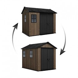 Zahradní domek Keter Apex 7,5 x 9 Walnut, s podlahou