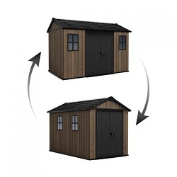 Zahradní domek Keter Apex 7,5 x 11 Walnut, s podlahou