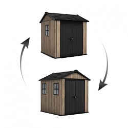 Zahradní domek Keter Apex 7,5 x 7 Ashwood, s podlahou