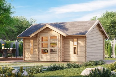 dřevěný domek KARIBU NORDLAND (48359) natur LG4800