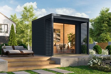 hybridní domek KARIBU SATURN (48358) antracit LG4823