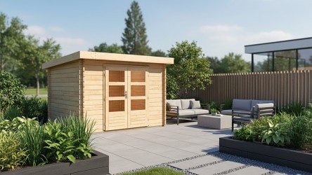 dřevěný domek KARIBU FLORA 5 (97617) natur LG4858