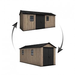 Zahradní domek Keter Apex 7,5 x 17 Ashwood, s podlahou