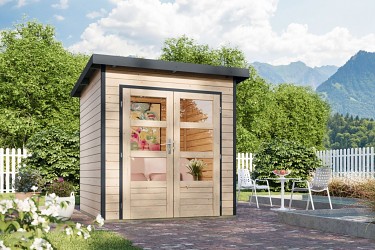 hybridní domek KARIBU PLUTO 1 (48165) natur / antracit LG4870