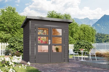 hybridní domek KARIBU PLUTO 1 (48184) terragrau / šedý LG4874