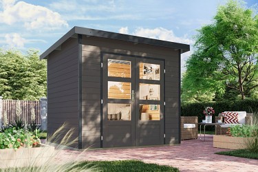 hybridní domek KARIBU PLUTO 2 (48217) terragrau / antracit LG4881