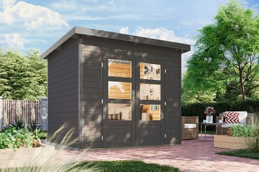 hybridní domek KARIBU PLUTO 2 (48210) terragrau / šedý LG4880