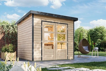 hybridní domek KARIBU PLUTO 3 (48221) natur / antracit LG4899