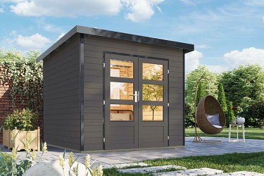 hybridní domek KARIBU PLUTO 3 (48249) terragrau / antracit LG4903