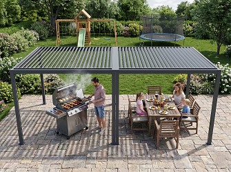 hliníková bioklimatická pergola LANITPLAST PREMIUM 8x3 m LG4960
