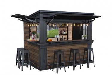 Zahradní domek Keter Deco Bar Duo Walnut, s podlahou