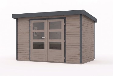 hybridní domek KARIBU JUPITER 4D (12324) světle šedý / antracit LG5030