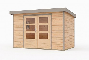 hybridní domek KARIBU JUPITER 5A (12327) natur / sv. šedý LG5034
