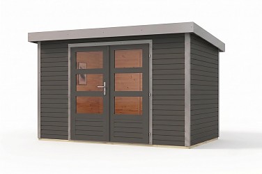 hybridní domek KARIBU JUPITER 5B (12330) terragrau / sv. šedá LG5039