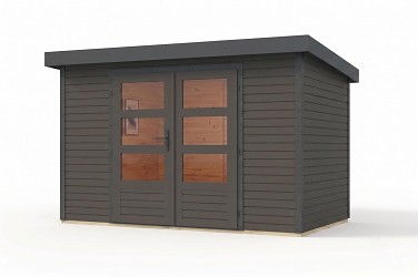 hybridní domek KARIBU JUPITER 5B (12331) terragrau / antracit LG5040