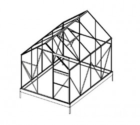 náhradní prosklení pro skleník LANITPLAST SARANA 6x8 PC 4 mm LG5163