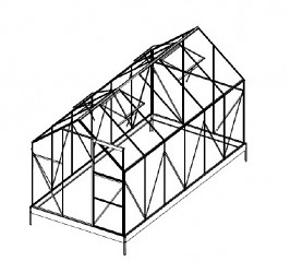 náhradní prosklení pro skleník LANITPLAST SARANA 6x12 PC 4 mm LG5177