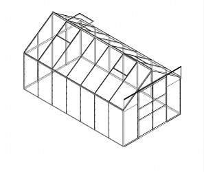 náhradní prosklení pro skleník LANITPLAST SARANA 8x12 PC 4 mm LG5178